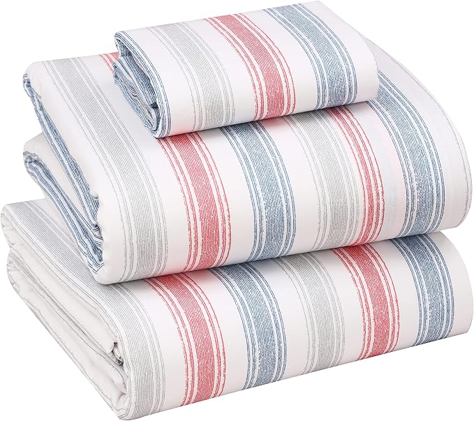 RUVANTI 100% Cotton Sheets – Twin Size Percale Bedding, Cooling & Breathable by Ruvanti
