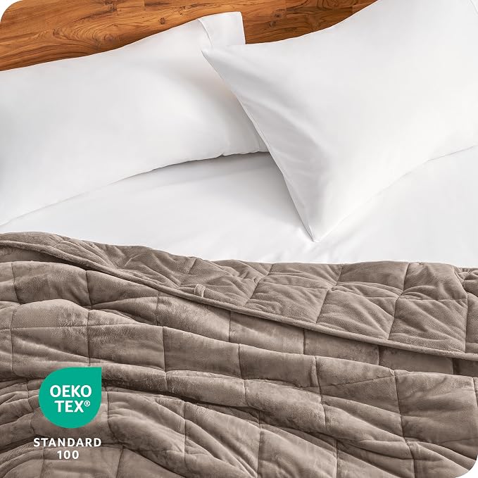 Bare Home Weighted Blanket Queen Size 17lb - Image 7