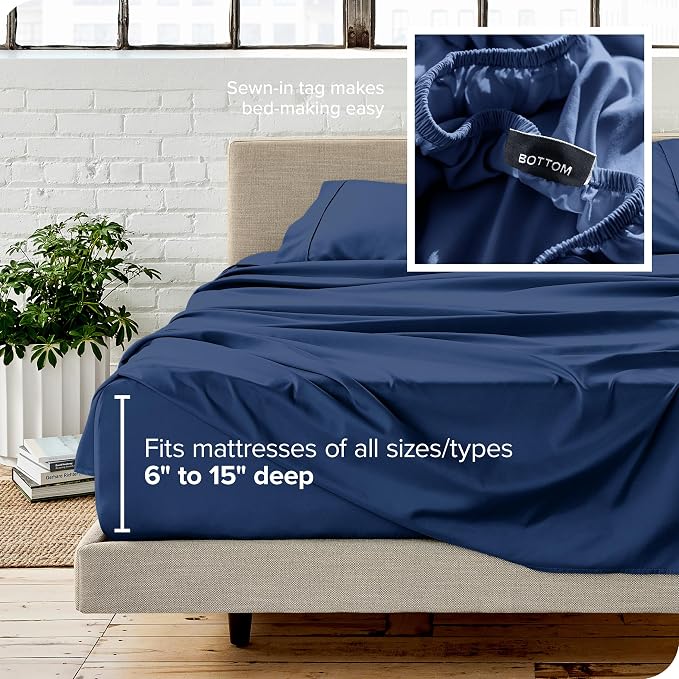 Bare Home Split Head Flex King Sheet Set - Image 6