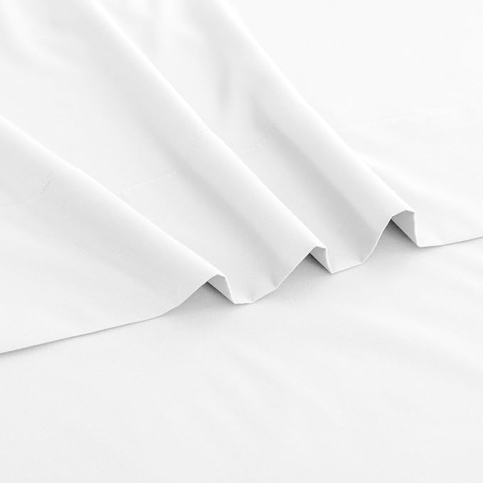 Sfoothome White Flat Sheet, Ultra Soft and Comfortable Microfiber Top Sheet - Image 3