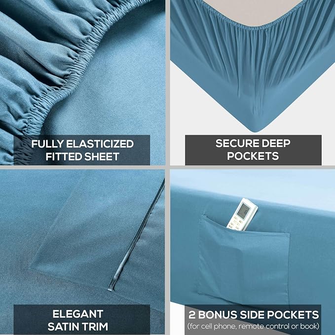 Mueller Luxury 6 Piece Queen Sheet Set - Image 4