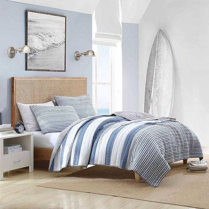 Nautica - King Quilt Set, Reversible Cotton Bedding - Image 8