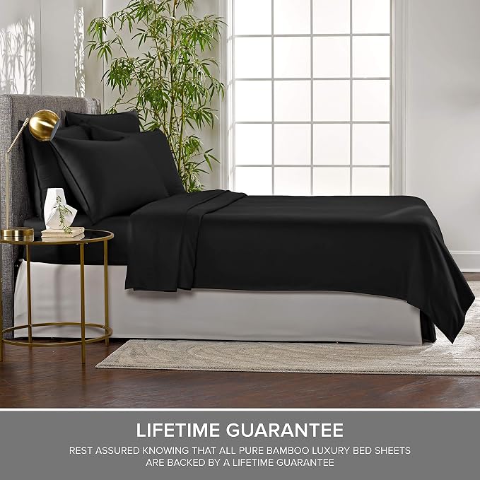 Pure Bamboo California King Sheets, Genuine 100% Organic Viscose Derived from - Image 4