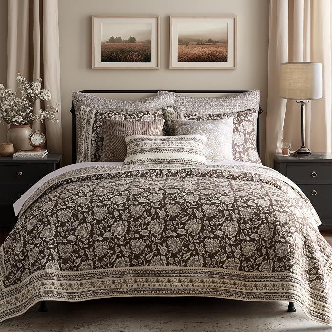 Levtex Home Adare Cocoa Reversible Full/Queen Quilt Set and 2 Pillow Shams by LevtexHome
