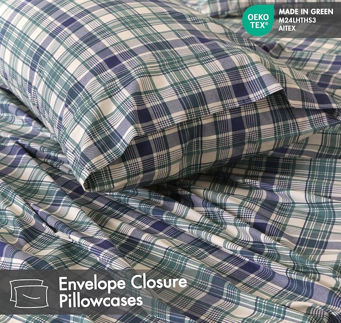 RUVANTI 100% Cotton Sheets – California King Percale Bedding, Cooling & - Image 5