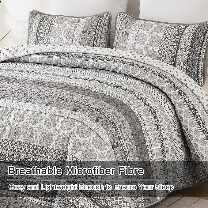WONGS BEDDING Boho Quilt Set King Size - Image 5