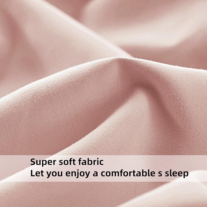 HBHLFZ King Fitted Sheet Only 2 Pack, Soft Breathable Bottom Sheet - Image 4