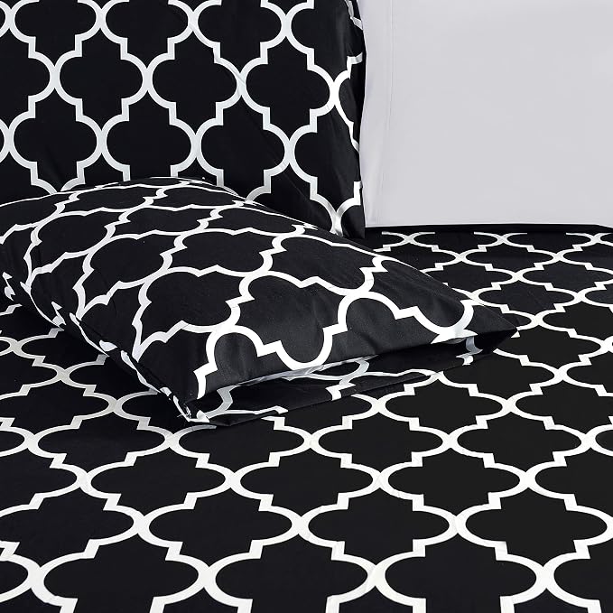 Elegant Comfort Luxury Soft Bed Sheets Quatrefoil Pattern - Image 4