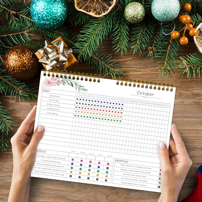 Habit Tracker Calendar, 12 Monthly Habit Tracker Journal - Image 5
