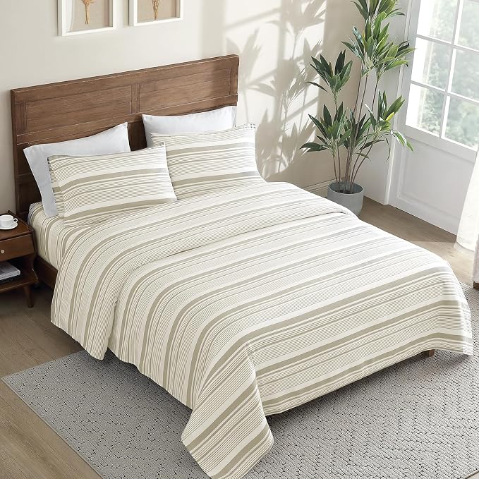 ClevaHome Classic Stripe Sheet Set - Image 6