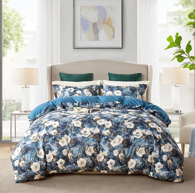 Cupocupa Duvet Cover King Size Set Boho Floral Pattern King Duvet Cover Set by CupocupaHomeCollection
