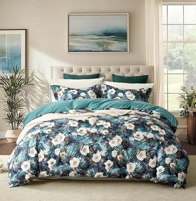 Cupocupa Duvet Cover Full Size Set Boho Floral Pattern Full Duvet Cover Set by CupocupaHomeCollection