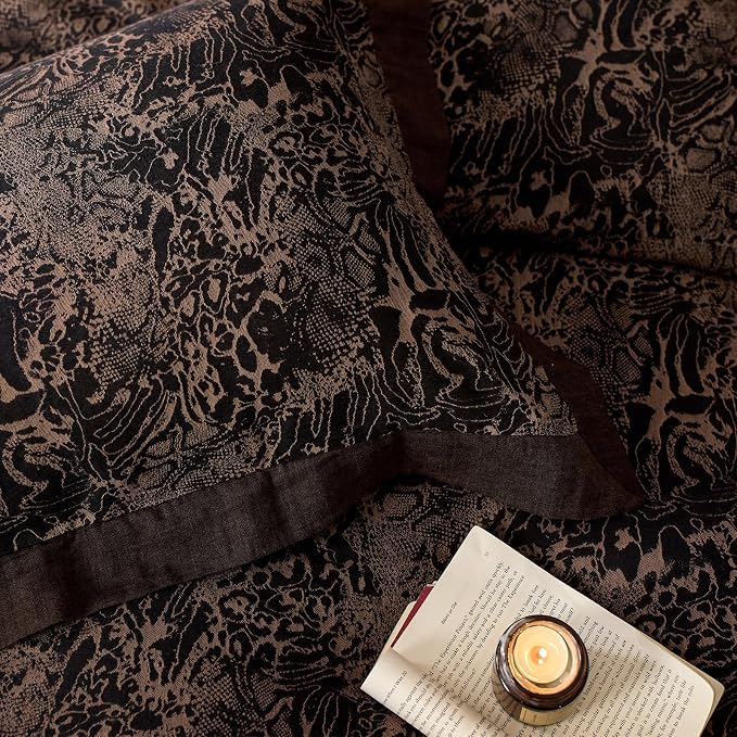 mixinni Duvet Cover Set King, Vintage Opulence Yarn-Dyed Jacquard Double-Layer - Image 5
