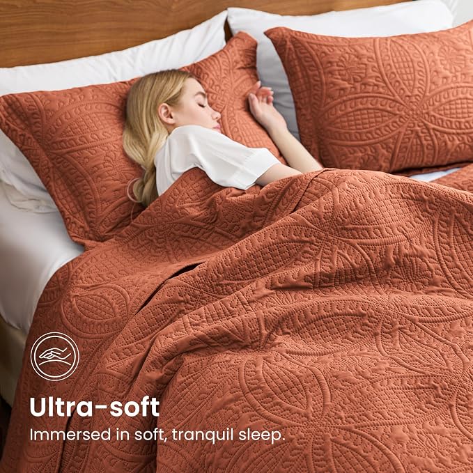 Love's cabin Quilts for Full Bed Umber Bedspreads Bedding Set - Image 5