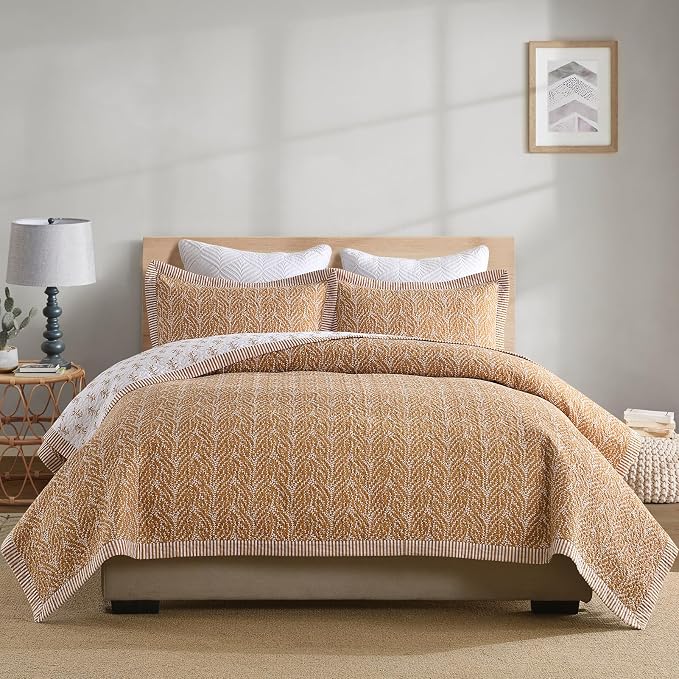 SahSahCasa Quilt Set King Size, 100% Cotton Quilt Bedding Set Bedspread - Image 8