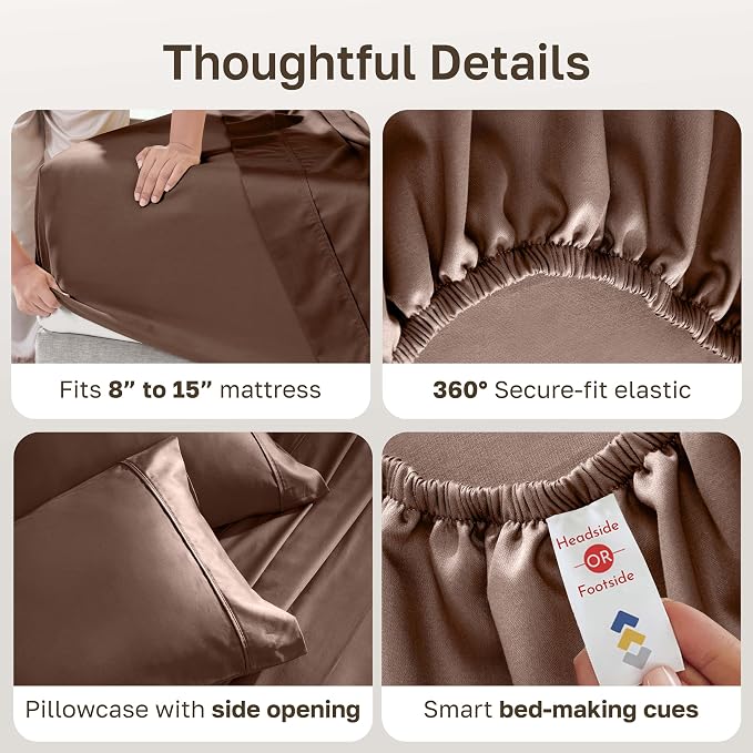 California Design Den Soft 100% Cotton Bed Sheets Twin XL Size Set, 400 Thread - Image 6