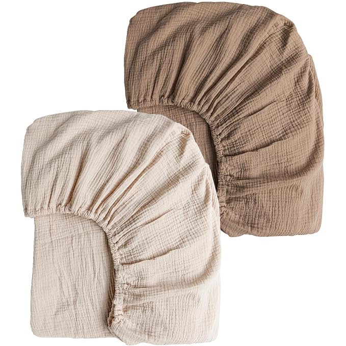 Konssy Muslin Crib Sheets for Girl Boy by Konssy