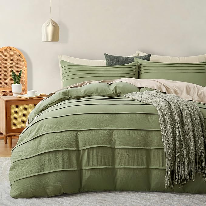 Oli Anderson Sage Green Duvet Cover Twin Size by OliAnderson