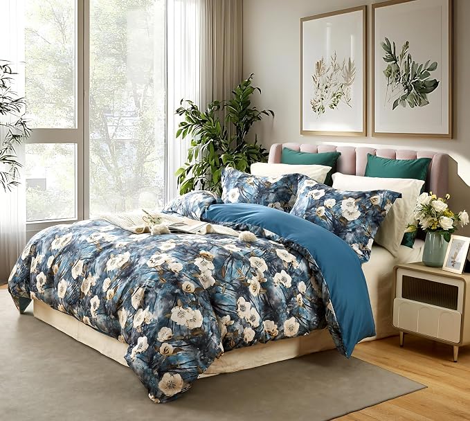 Cupocupa Duvet Cover King Size Set Boho Floral Pattern King Duvet Cover Set - Image 2