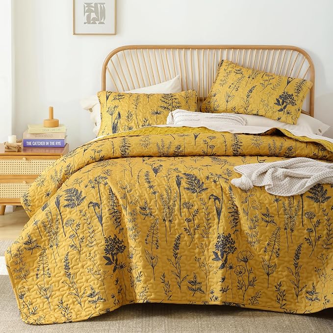 JANZAA Quilts Queen Size Ginger Quilt Botanical - Image 5