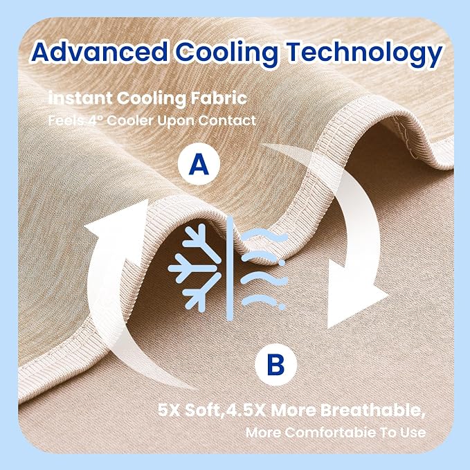 Topcee Cooling Blanket for Night Sweats Absorbs Heat to Keep Adults Cool on - Image 5