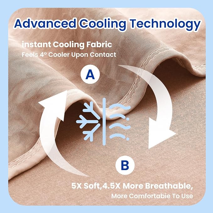 Topcee Cooling Throw Blanket for Hot Sleepers, Arc-Chill Q-Max >0.5 Cool Fiber - Image 5