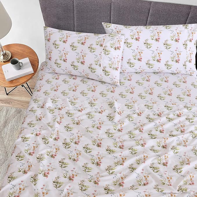RUVANTI 100% Cotton Sheets – California King Percale Bedding, Cooling & - Image 2