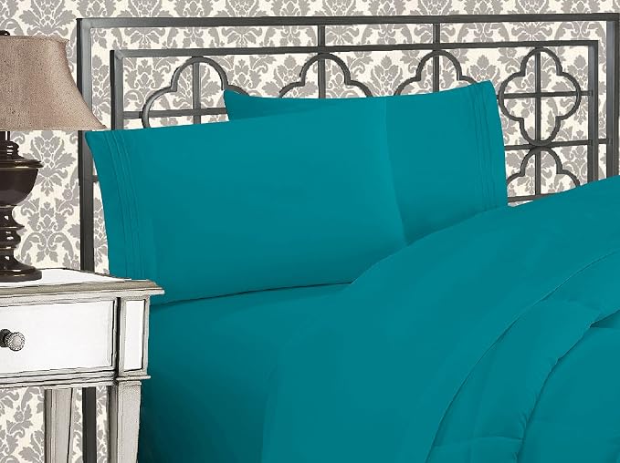Elegant Comfort Luxurious 1500 Premium Hotel Quality Microfiber Three Line by ELEGANTCOMFORT