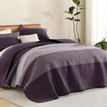 Litanika California King Quilt Set Purple and Grey by Litanika