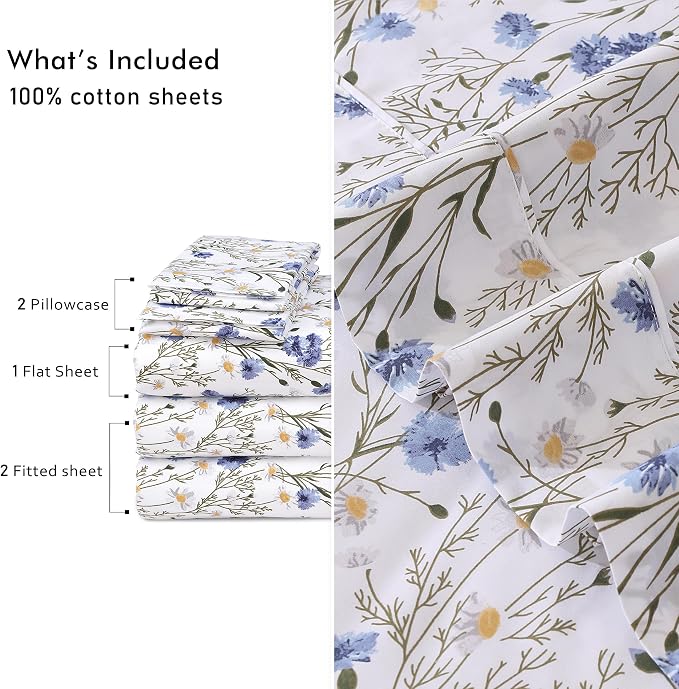 RUVANTI 100% Cotton Sheets – Split King Size Percale Bedding, Cooling & - Image 9