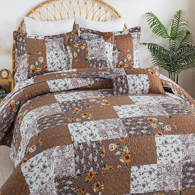 BEDIFANY Cotton Filling Queen Quilt Set - Image 3