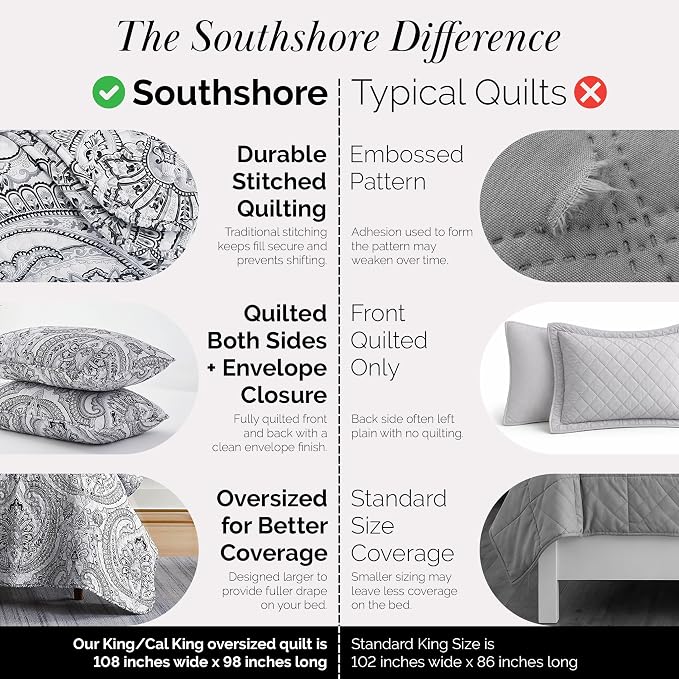 Southshore Fine Living, Inc. Boho King Quilt Set, Lightweight Bedspread - Image 4