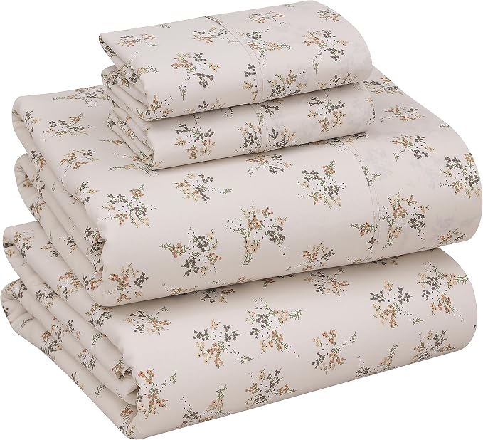 RUVANTI 100% Cotton Sheets – Queen Size Percale Bedding, Cooling & Breathable by Ruvanti