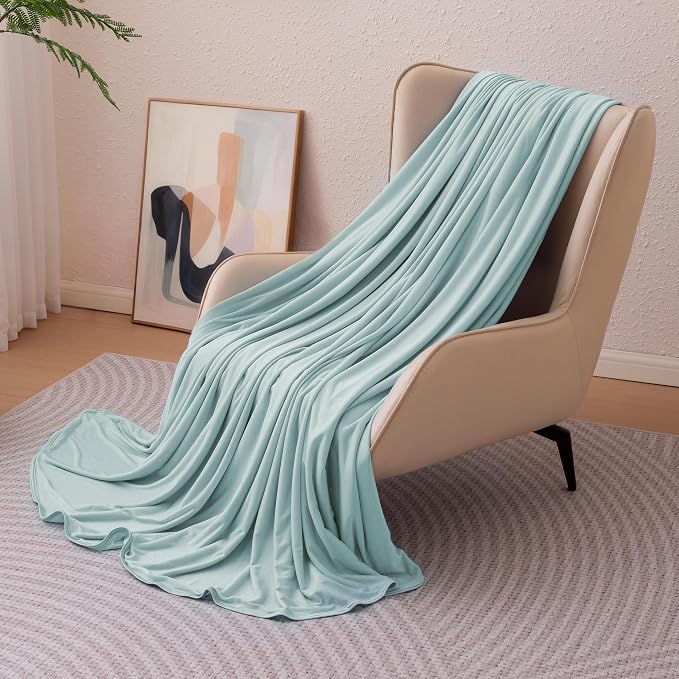 Amazon Basics Cooling Blanket for Hot Sleepers, Reversible Lightweight Thin by AmazonBasics