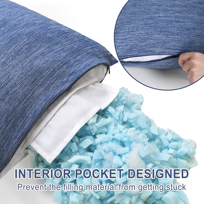 DWCN Memory Foam Body Pillow – Cooling Breathable & Supportive Full Length - Image 4