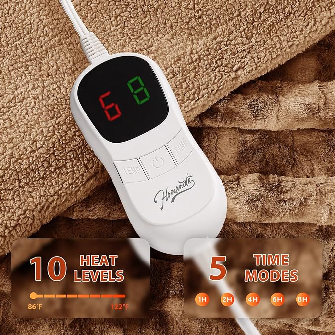 Homemate Electric Heated Blanket Full Size - Image 3