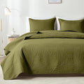 akkialla King/Cal King Quilt Set, Olive Green Lightweight Bedspread by akkialla