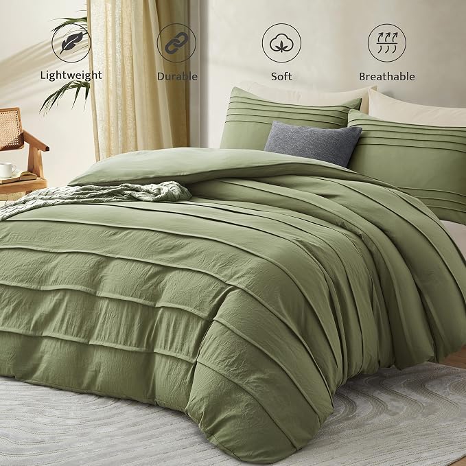 Oli Anderson Sage Green Duvet Cover King Size - Image 2
