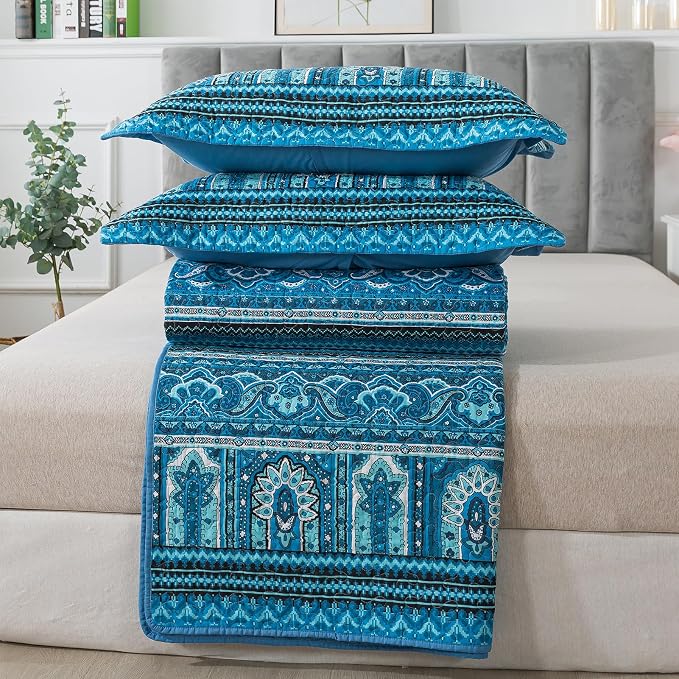 BEDIFANY Cotton California King Size Quilt Sets, Lightweight Overiszed King - Image 6