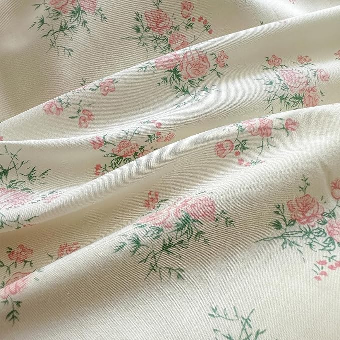 MKXI Floral Duvet Cover Set for Girls 100% Cotton Ruffled Bedding - Image 7