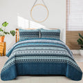 WONGS BEDDING Boho Quilt Set California King, Lightweight Polyester Bed Decor by WONGSBEDDING