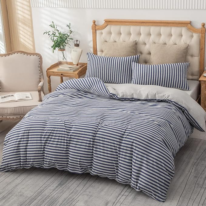 PURE ERA Jersey Knit Duvet Cover Set 100% T-Shirt Heather Cotton Super Soft - Image 6