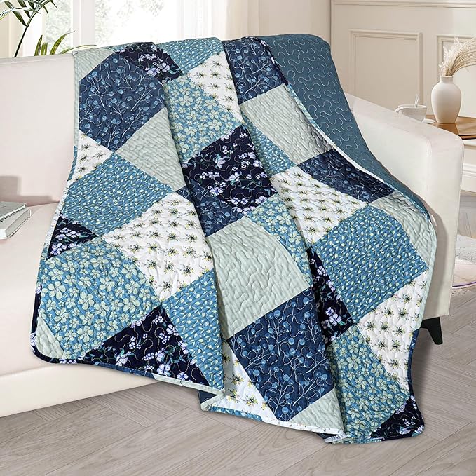 Exclusivo Mezcla 50"x 60" Quilted Throw Blanket- Microfiber Quilt Throw - Image 2