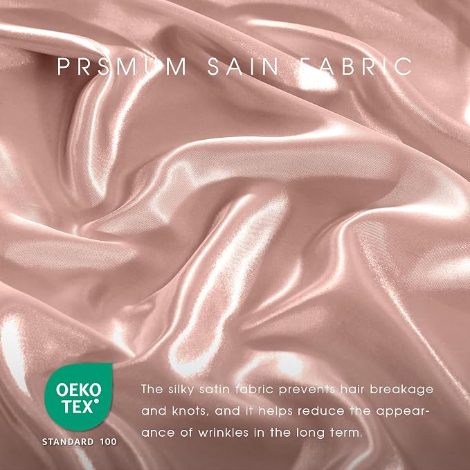 FreshCulture Satin Sheets Queen Size Bed Set- 4 Piece Luxury Soft Silky Queen - Image 5