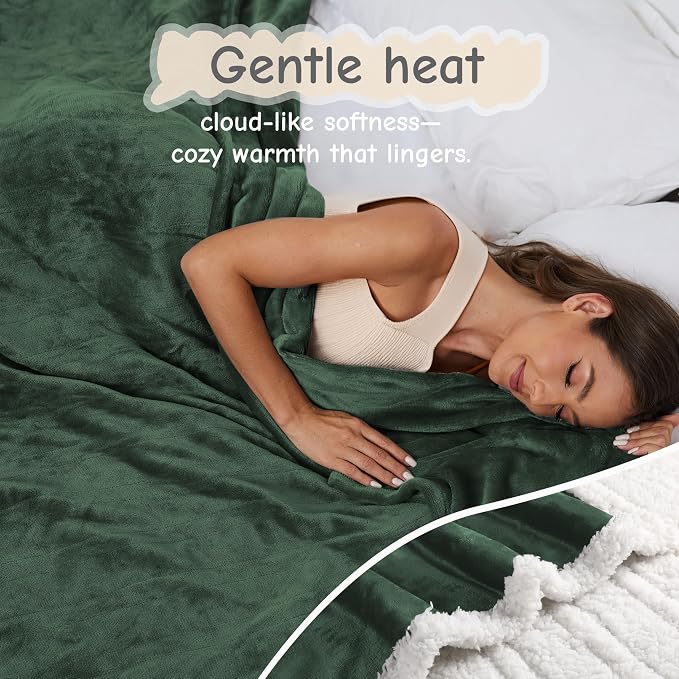 Electric Heated Blanket Full Size 72"x84", Soft Flannel - Image 3