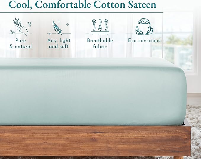 California Design Den Soft 100% Cotton Full Fitted Sheet Only, Deep Pocket - Image 6