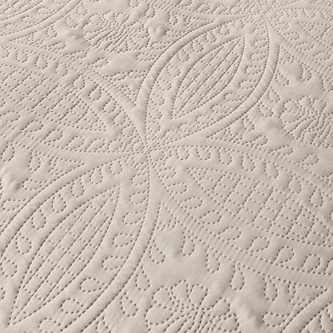 akkialla Taupe Full/Queen Quilt Set, Ultrasonic Lightweight Bedspread Coverlet - Image 7