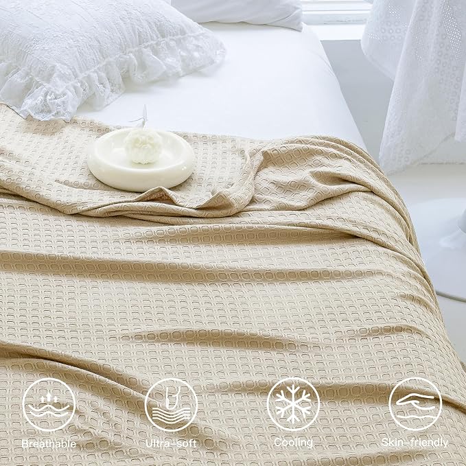 AmyHomie Cooling Blanket Queen Size, 100% Rayon Derived from Bamboo, - Image 3