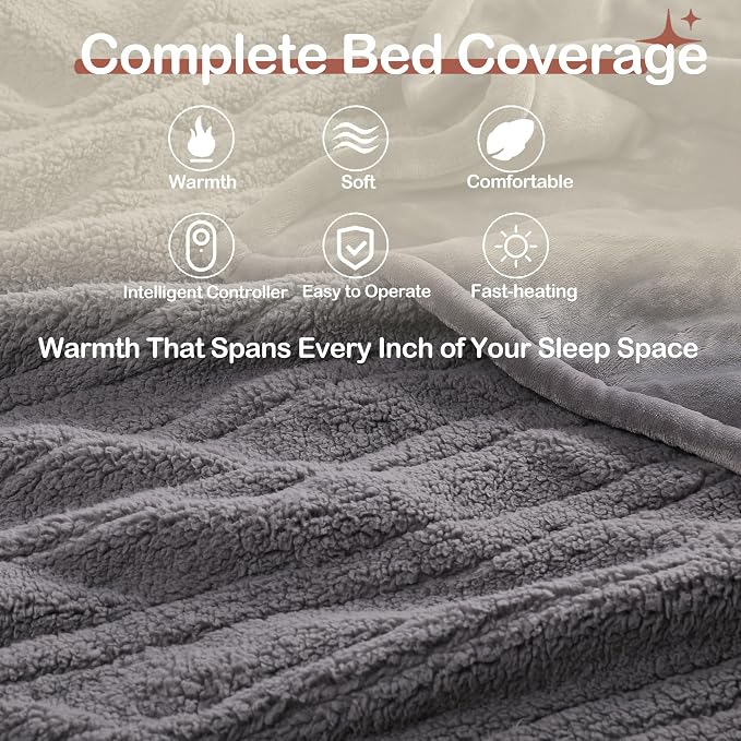 Heated Blanket Throw Size 50" x 60" Electric Blanket - Image 7