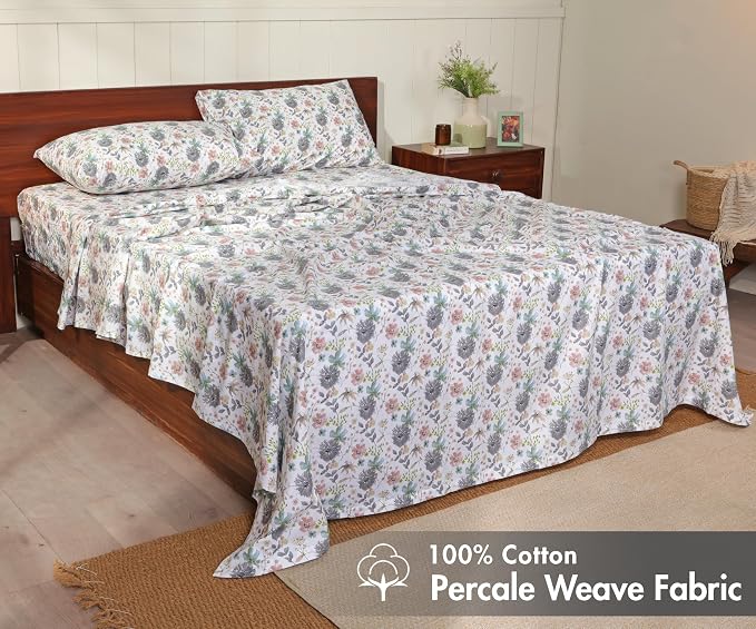 RUVANTI 100% Cotton Sheets – Full Size Percale Bedding, Cooling & Breathable - Image 2